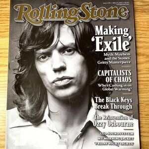 Rolling Stone Magazine Past Issue #1105 May 2010 Mick Jagger Ozzy Osbourne Exile